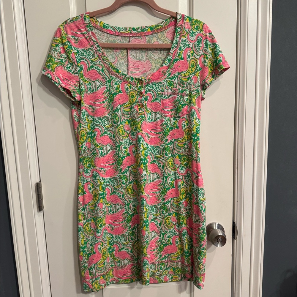 Lilly Pulitzer Vibrant Pink and Green Dress